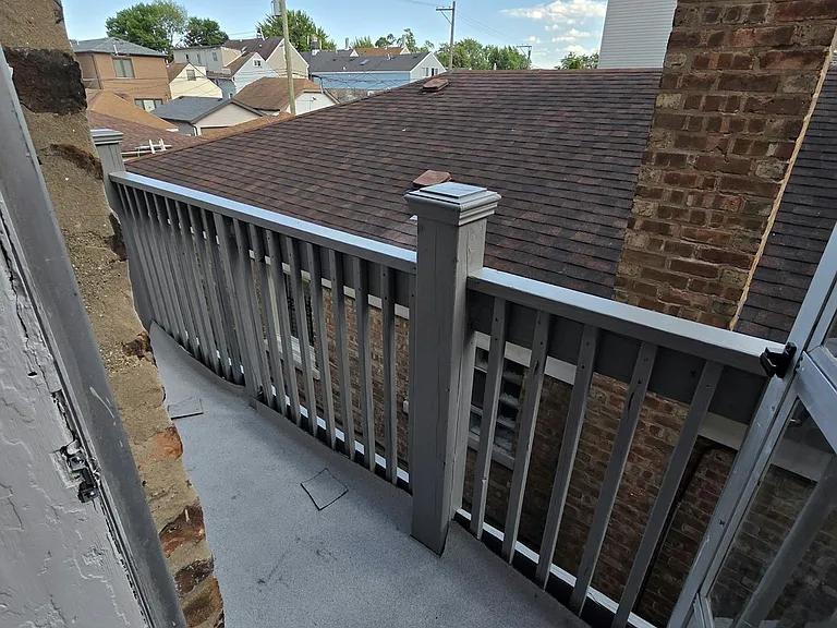 Newly painted wrap around balcony