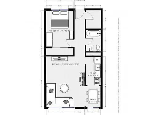 Floor plan 1X1