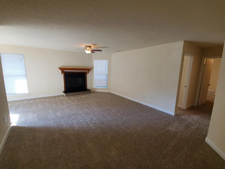 Living room with fireplace