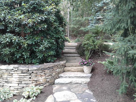 stone walk to sunroom