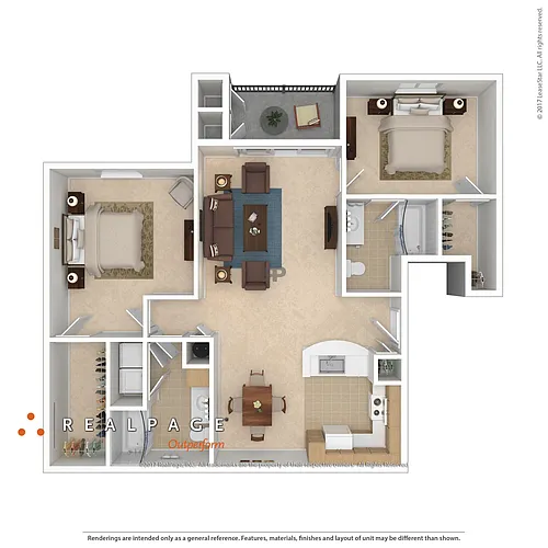 Floor plan 2 Bedroom Craftsman