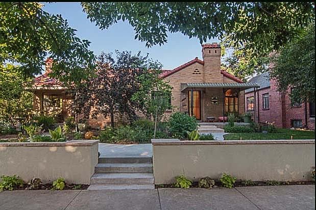 Front of house. Half duplex, south side