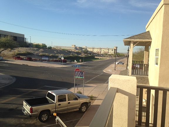 Balcony view of riverfront