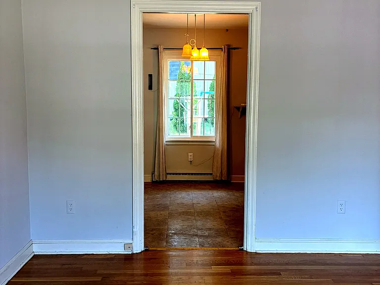 Living room looking into kitchen