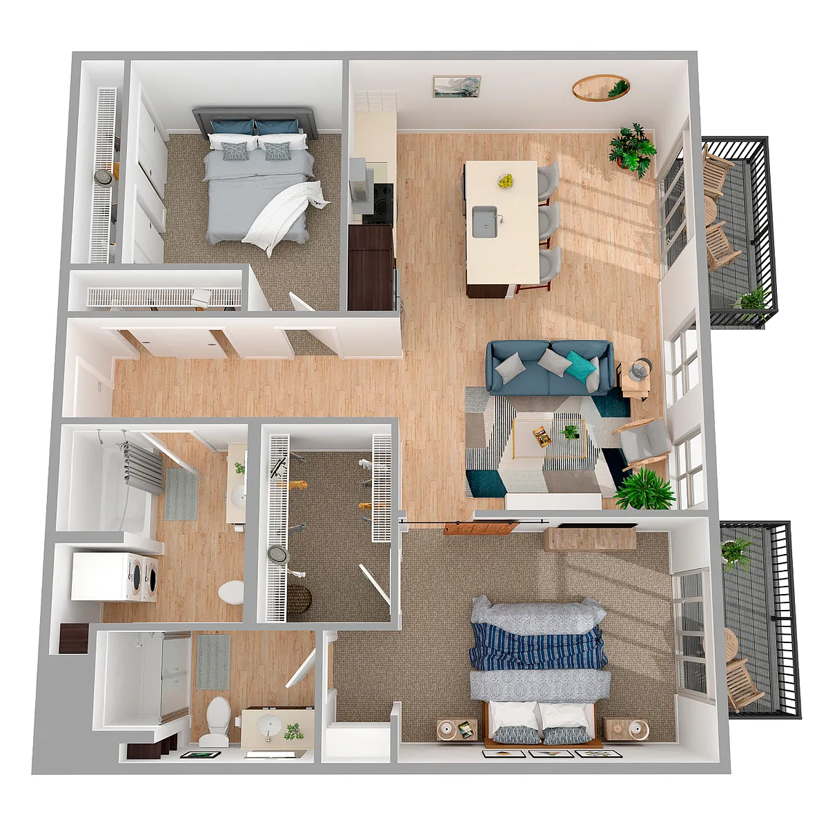 Floor plan 2X2 - B122