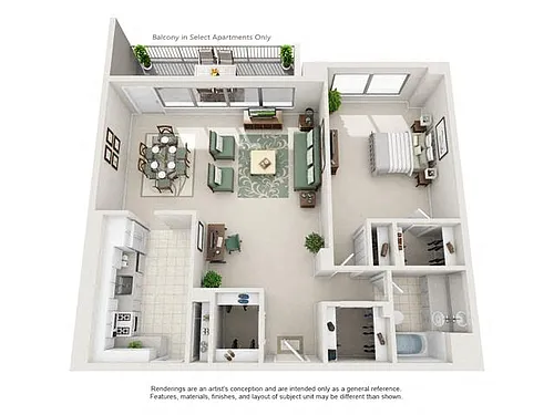 Floor plan 1 Bedroom, 1 Bath 952 SF 11j