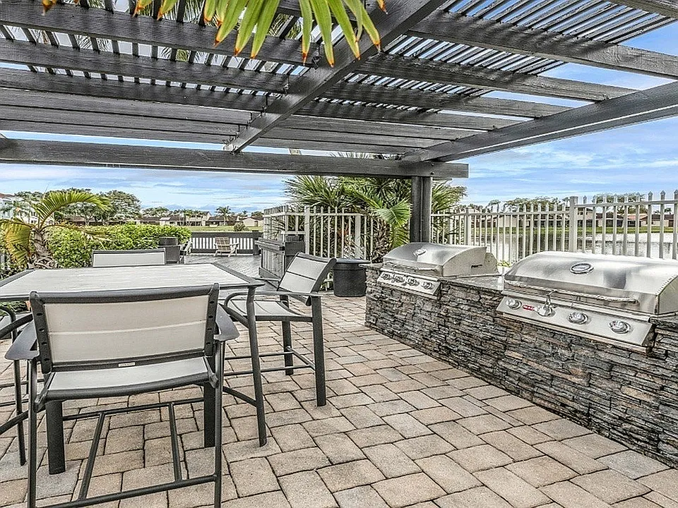 BBQ island with sitting area