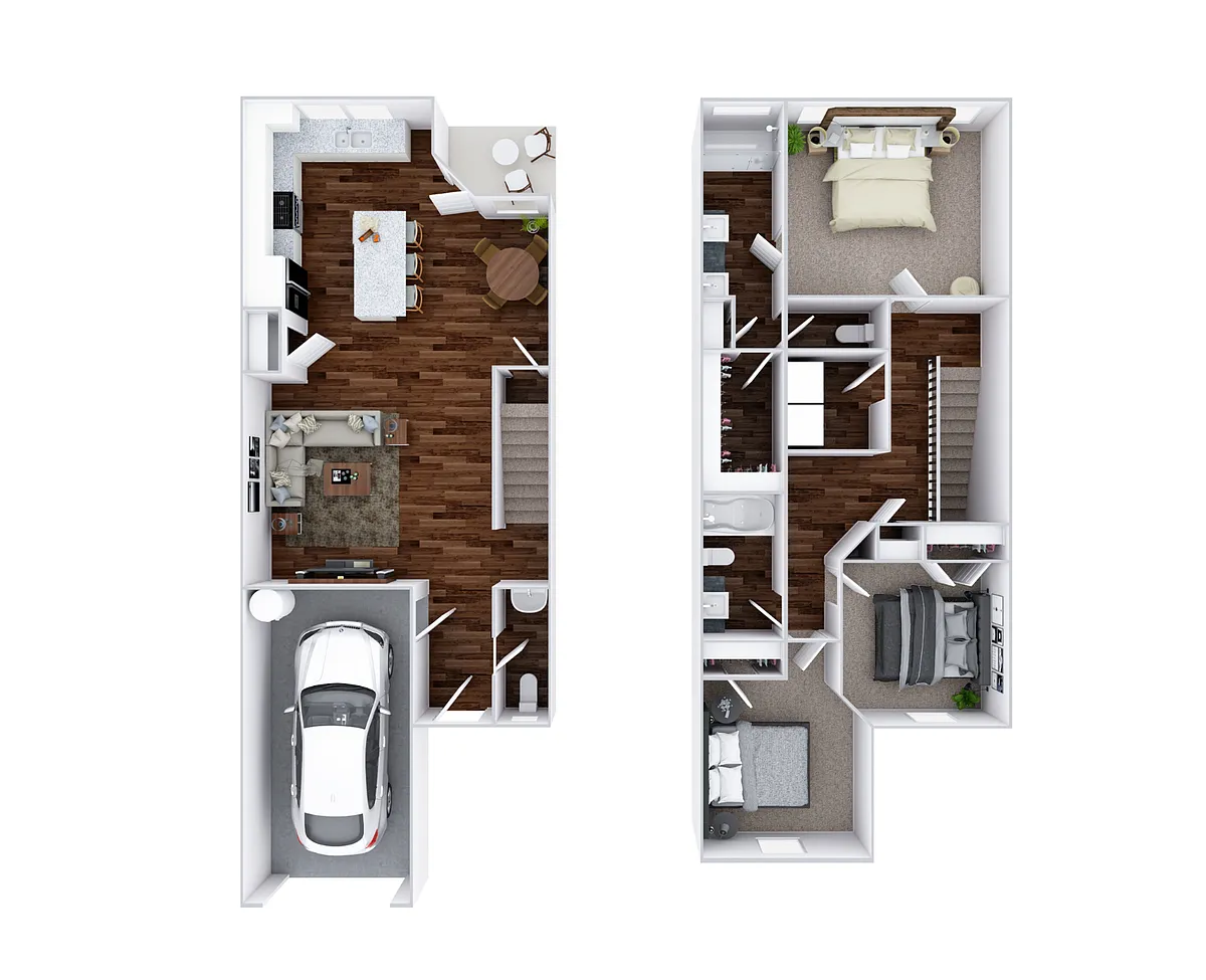 Floor plan Cedar - Townhome
