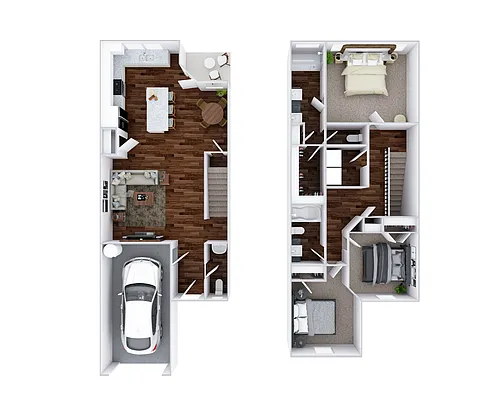 Floor plan Cedar - Townhome
