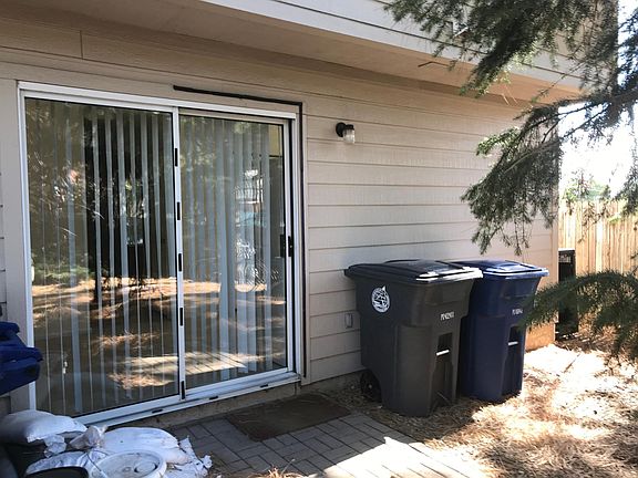 back door to parking area