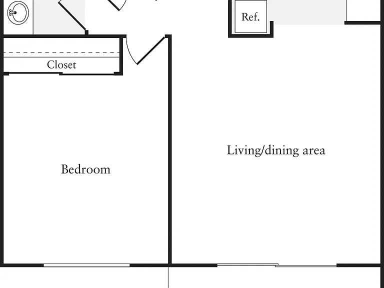 A1 - 1x1 Floor Plan A1 - 1x1 Floor Plan