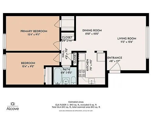 Floor plan Two Bedroom