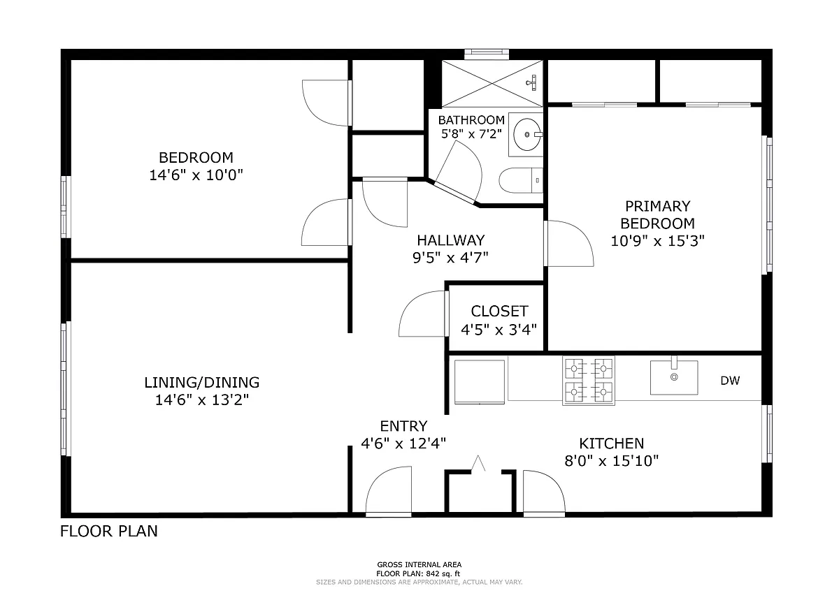 Floor plan Two Bedroom