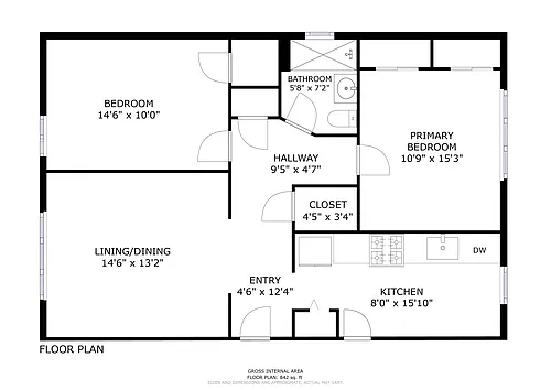 Floor plan Two Bedroom