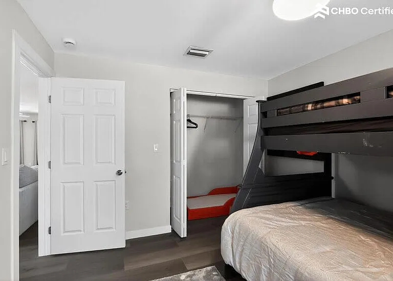 Modern bunk room perfect for kids or extra guests