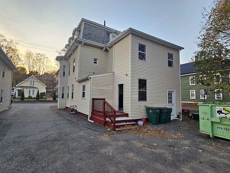 The back entrance and parking lot