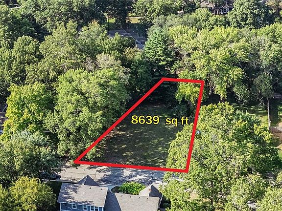 8639 square foot lot with mature trees and green space