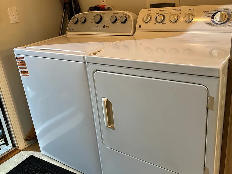 Washer, dryer, and vaccuum cleaner included