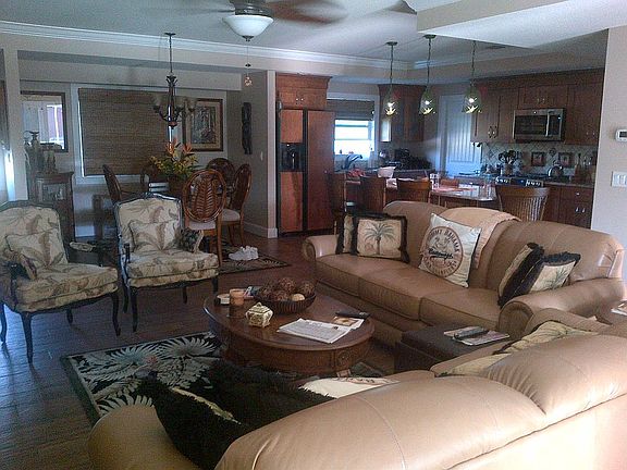 view of kitchen and main liv