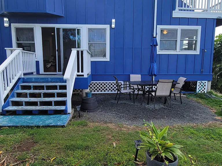 Rental entrance is on the back of the house.
