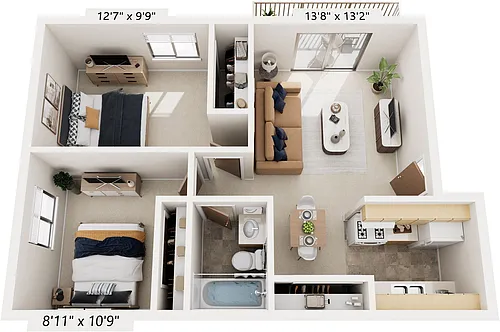 Floor plan Two Bedroom