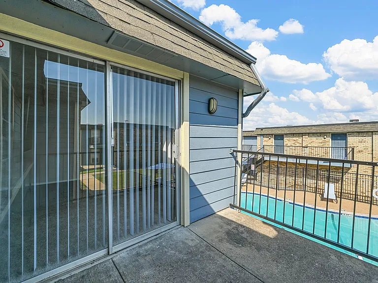 Balconies with pool views!
