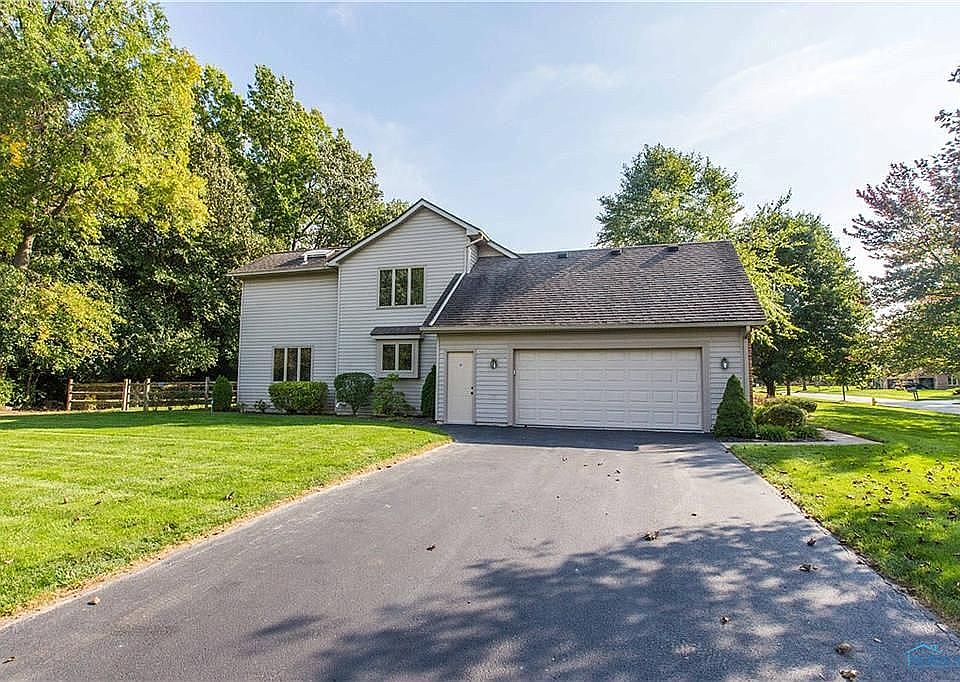Side yard and garage