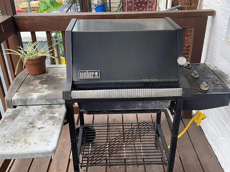 Grill, hooked up to gas-line