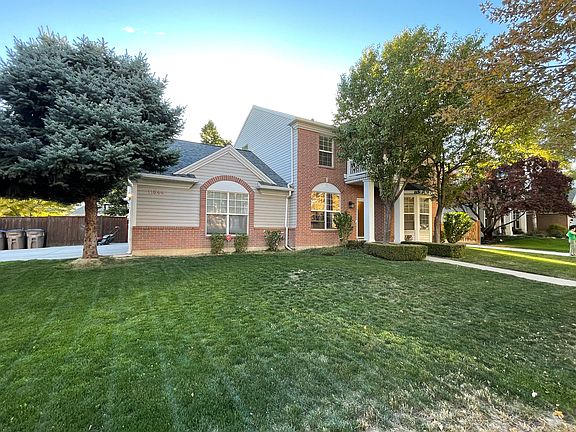 Landscaped front lawn