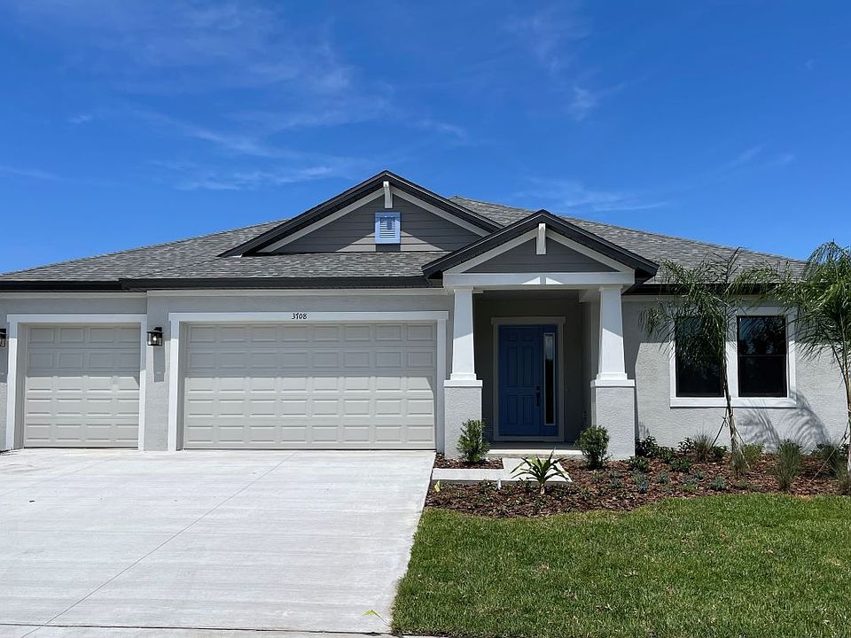 Sweetbay new construction quick move-in home plan coastal elevation exterior at Cross Creek by Willi