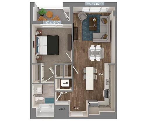 Floor plan A2-692sf-2