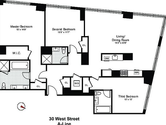 3rd image of 30 Little West St Unit Ph1a