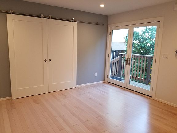 Barn doors to bedroom