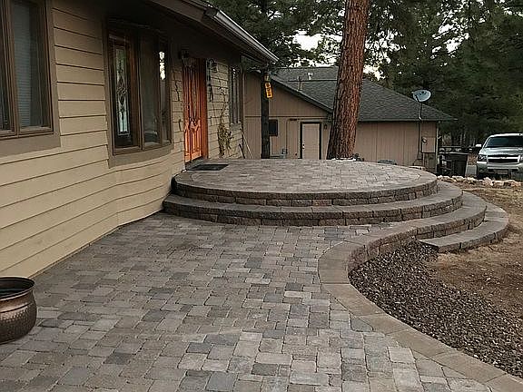 Welcoming front door/patio!