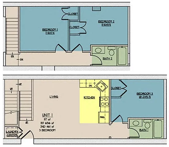 Floor plan The Lofts at One Eleven 101
