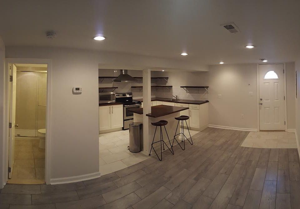 open kitchen and living room