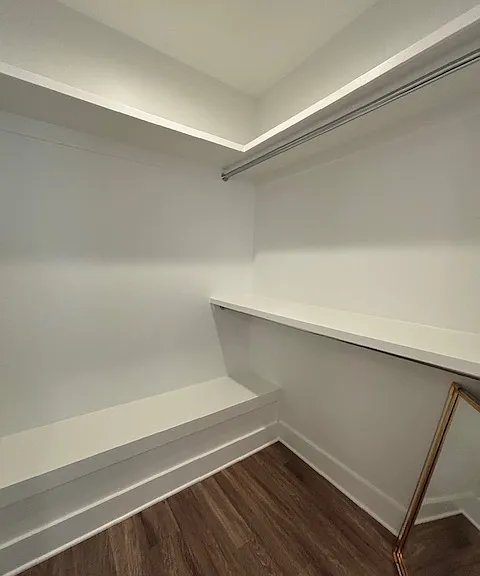 Walk in closet in primary bedroom