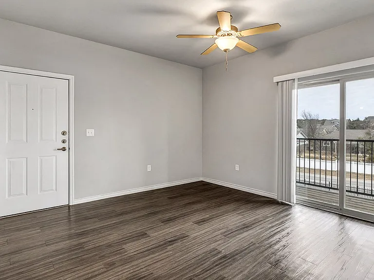 Spacious common areas and private patios