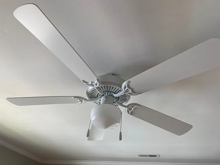 Ceiling fans in living room and bedrooms