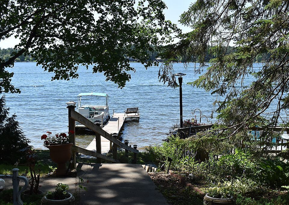upper patio lake front view
