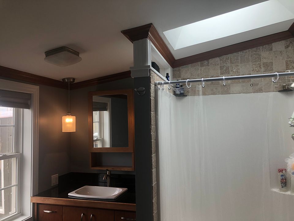 Window on the shower wall