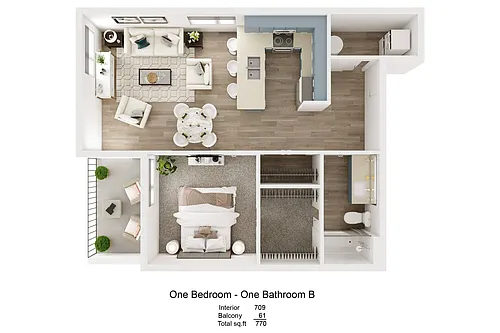 Floor plan One Bedroom