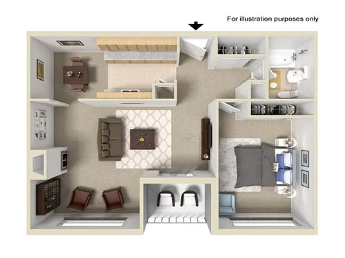Floor plan Northpoint 1 w/ Balcony