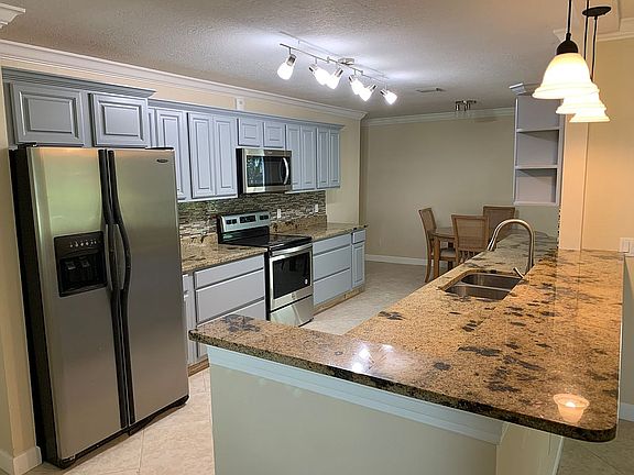 Kitchen with granite tops