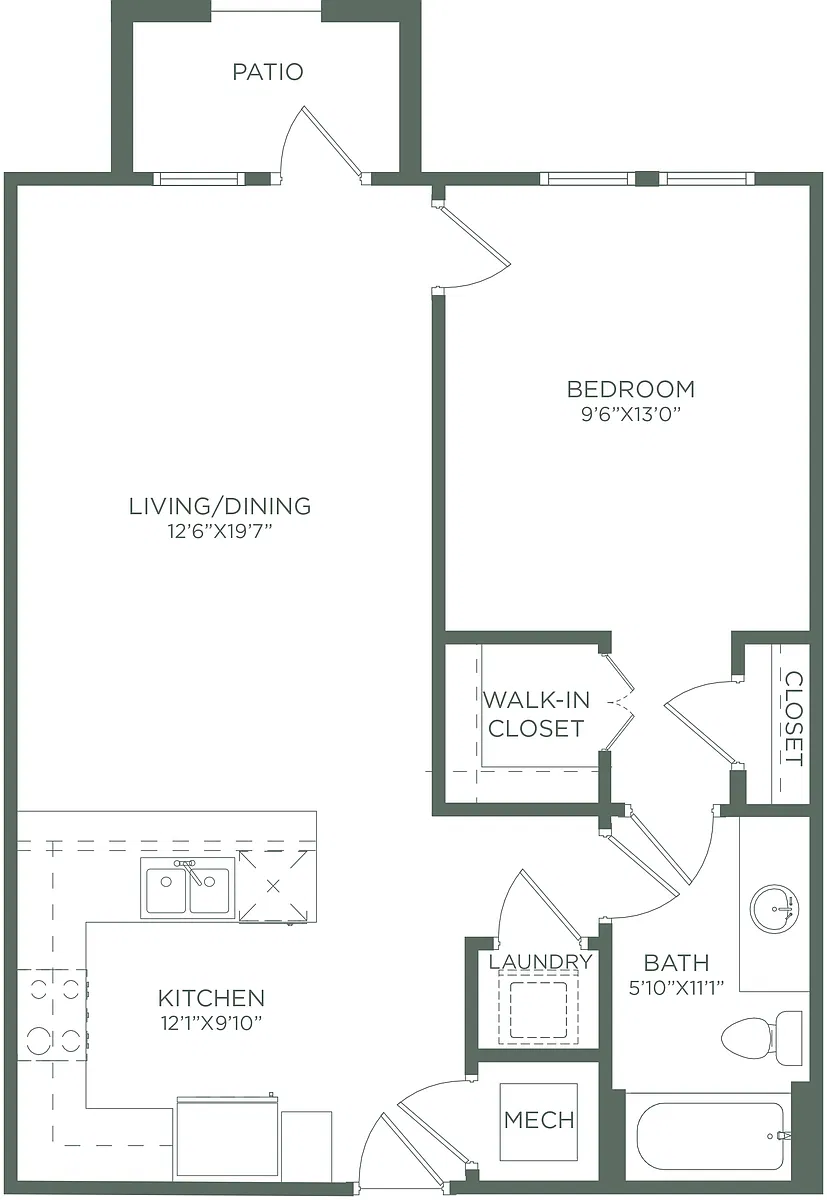 Floor plan 1X1