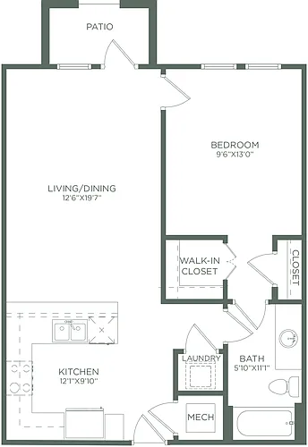Floor plan 1X1