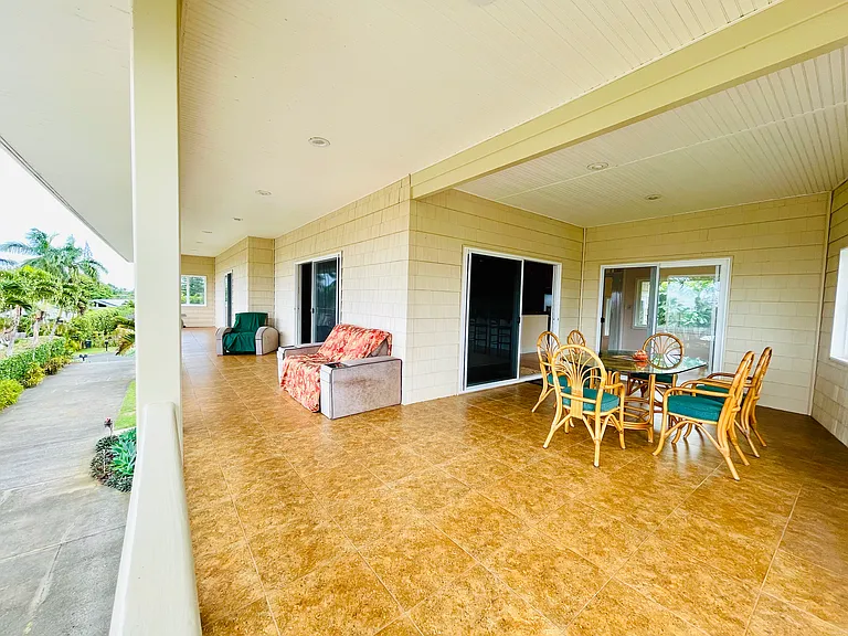 View of Lanai from top of Staircase.
