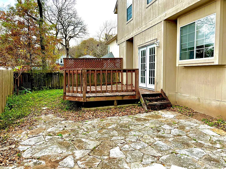 backyard with deck