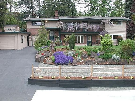 Beautiful wisteria and landscaping