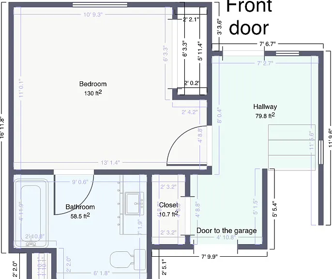 1st fl floor plan generated with Polycam app for your reference only. Measurement Accuracy to be determined.